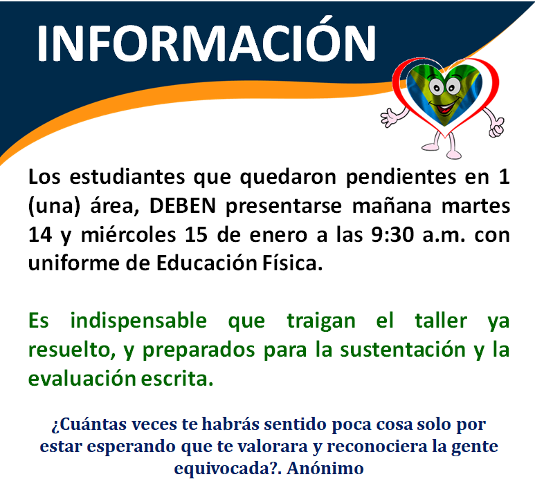 Estudiantes que deben 1 área