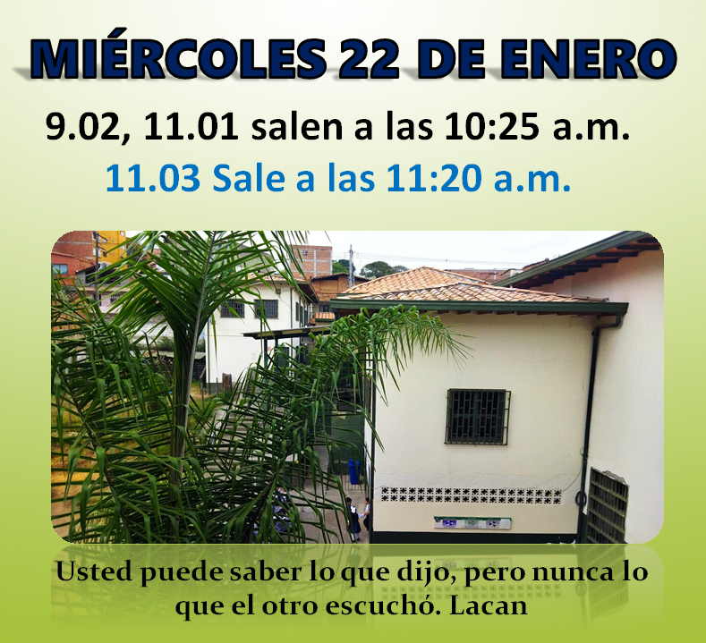 Miércoles 22 de enero