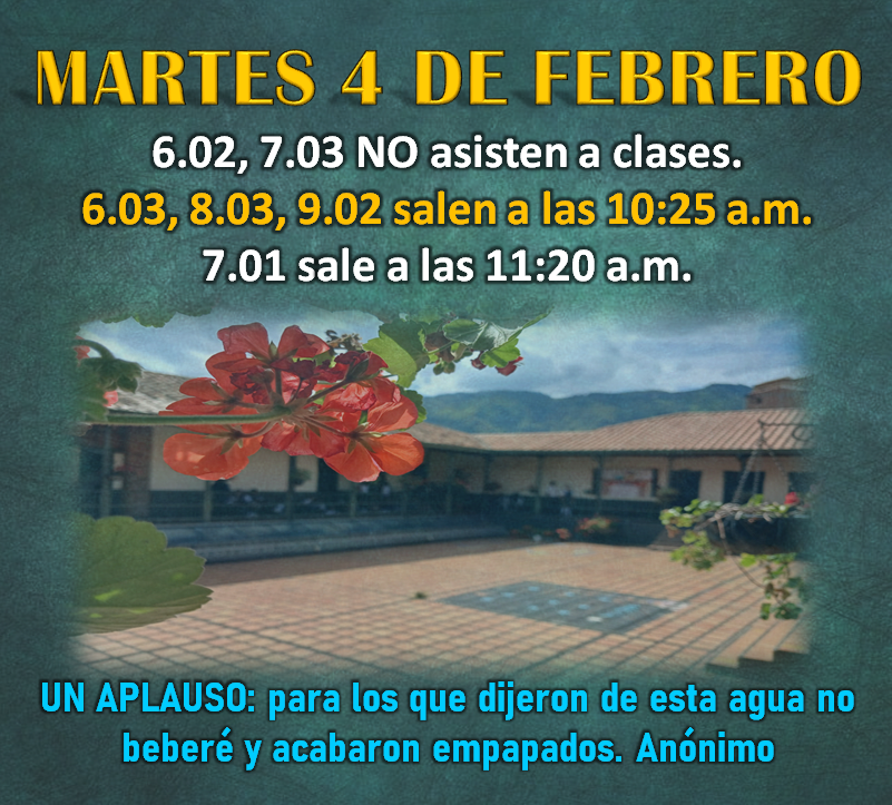 Martes 4 de febrero