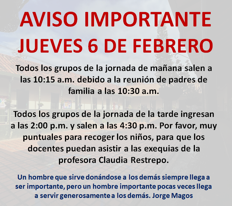 Información importante