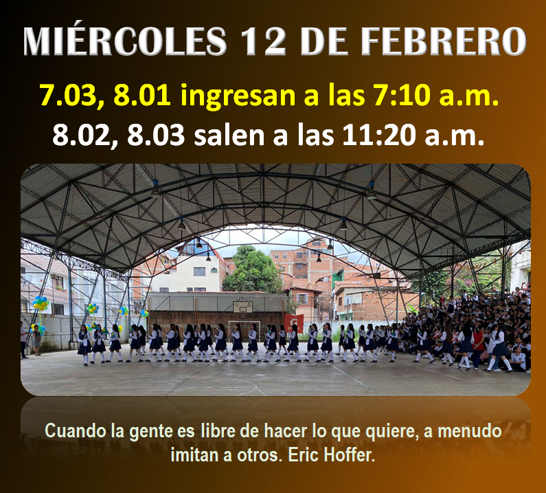 Miércoles 12 de febrero