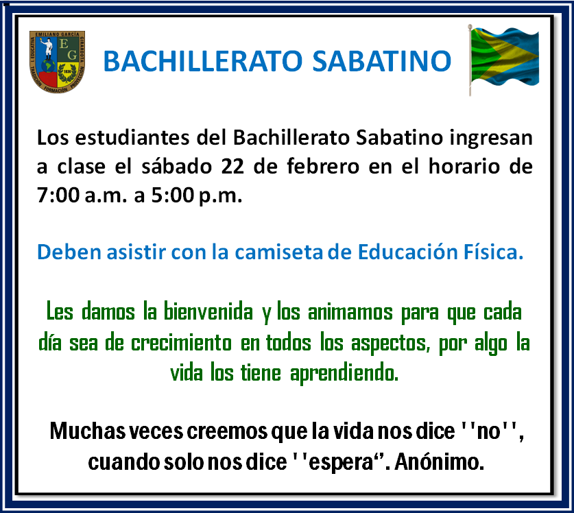 Bachillerato Sabatino