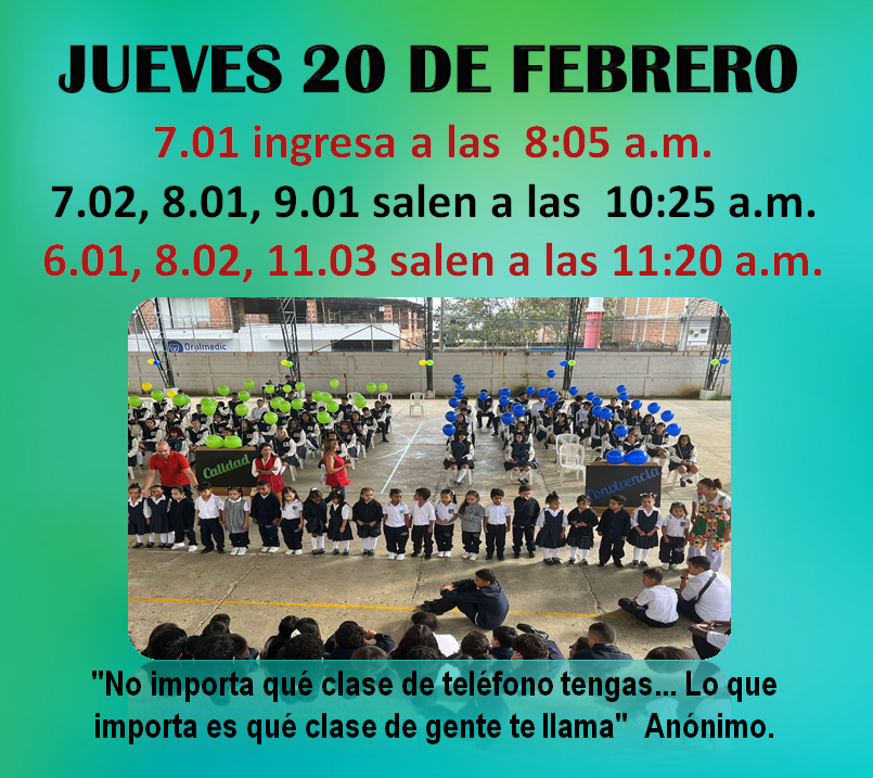 Jueves 20 de febrero