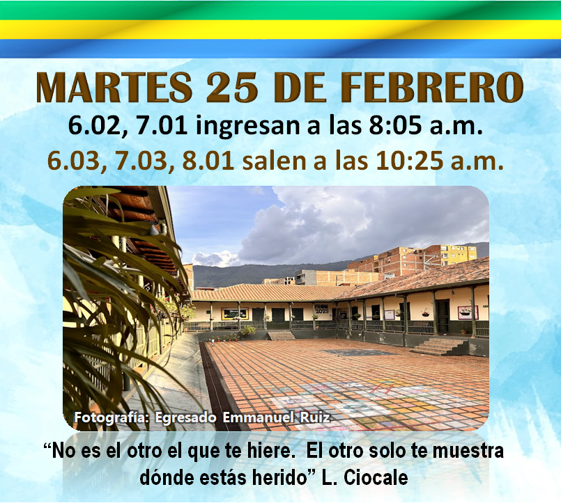 Martes 25 de febrero