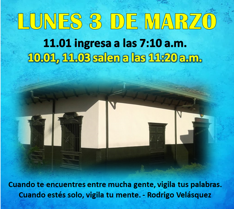 Novedades en el horario