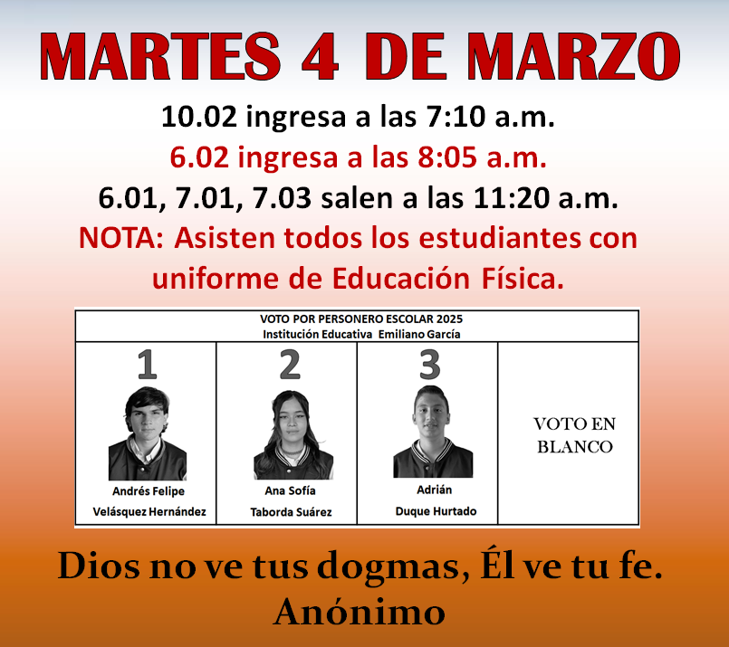 Martes 4 de marzo