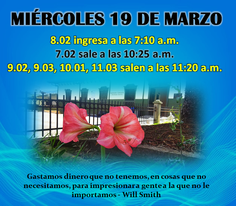 Novedades en el horario