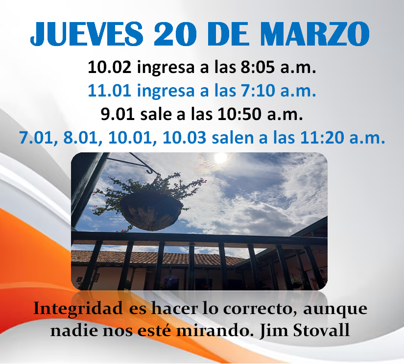 Novedades en el horario