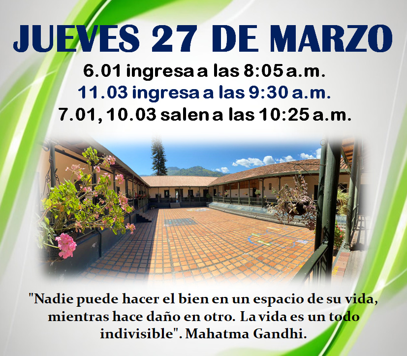 Actualización novedades en el horario