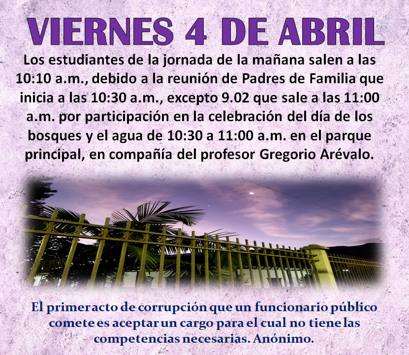 Novedades en el horario