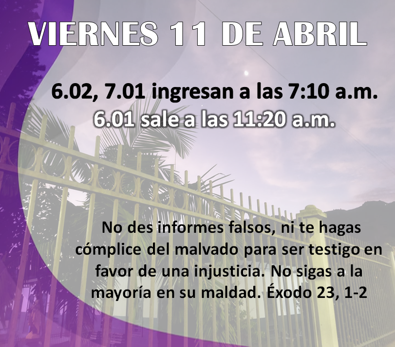 Novedades en el horario