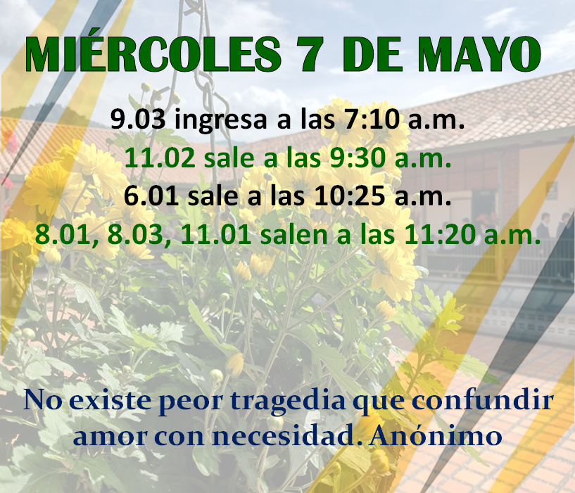 Novedades en el horario