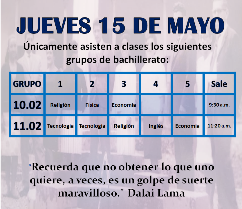 Novedades en el horario