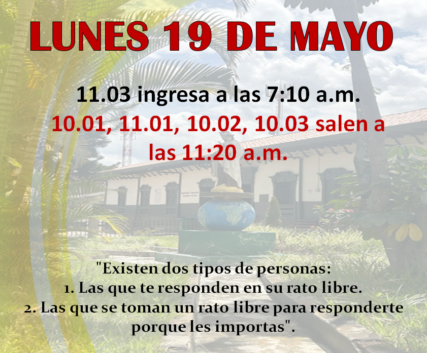 Novedades en el horario