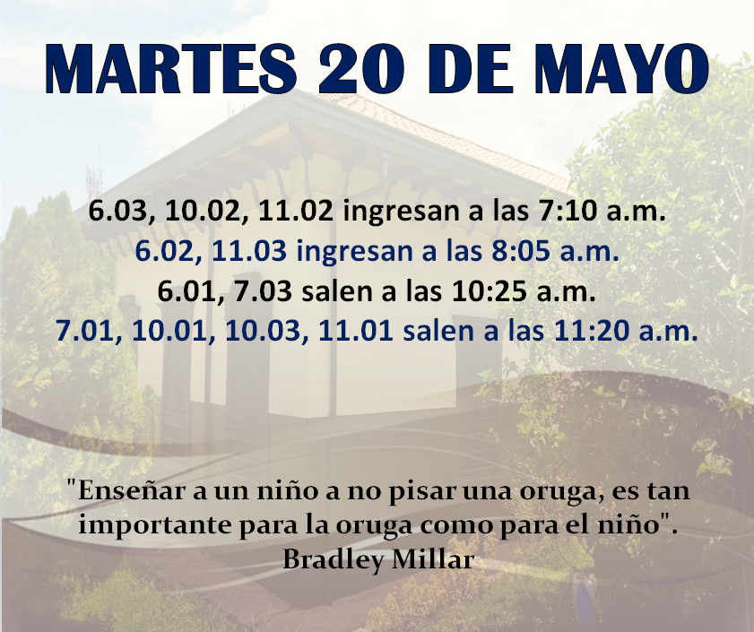 Novedades en el horario
