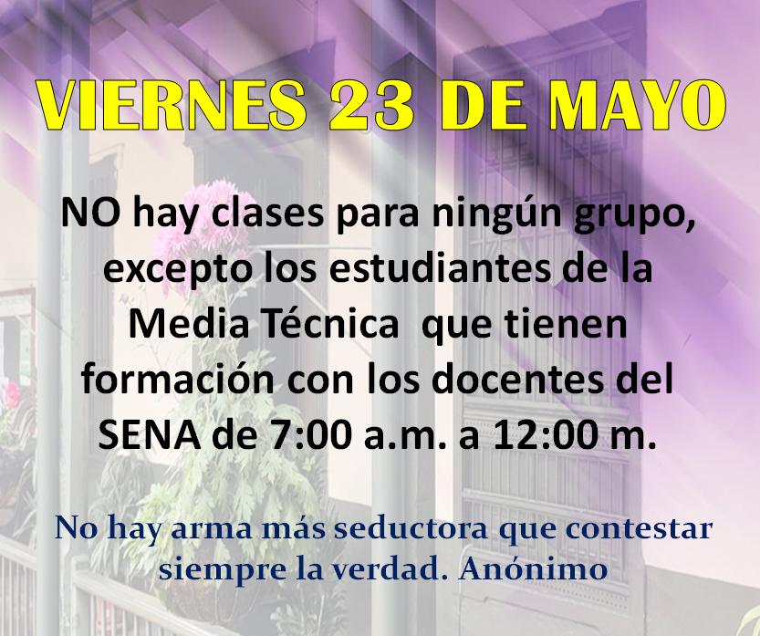 Novedades en el horario