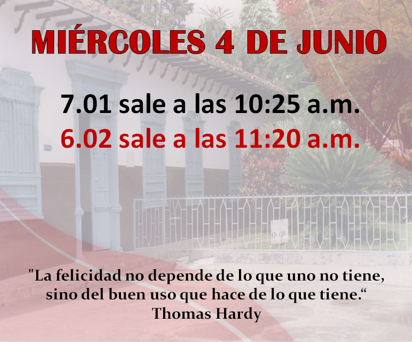 Novedades en el horario