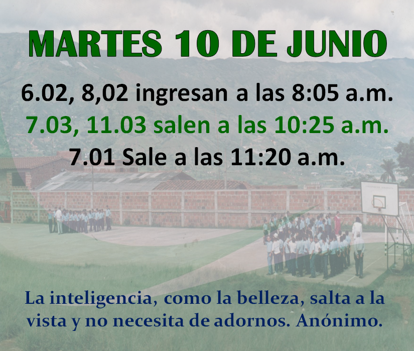 Novedades en el horario
