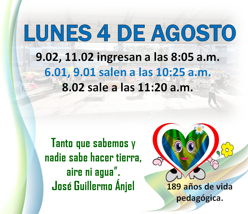 Novedades en el horario