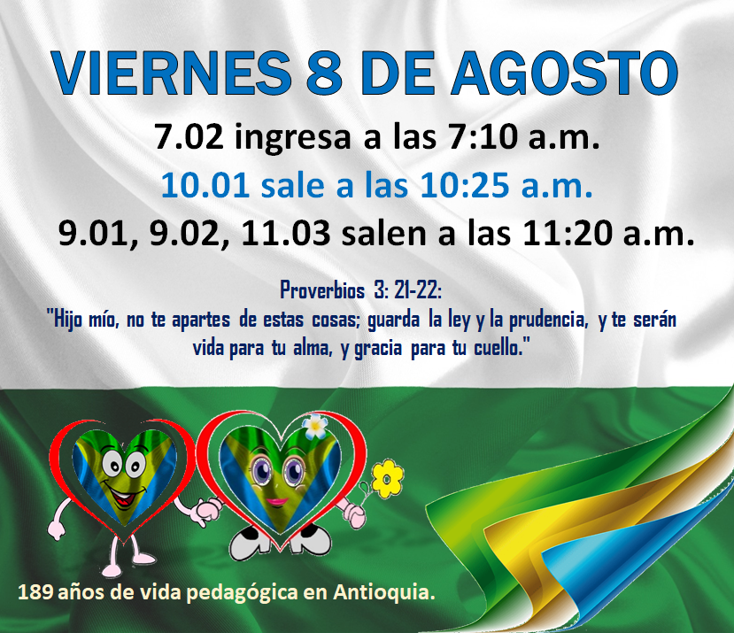 Novedades en el horario