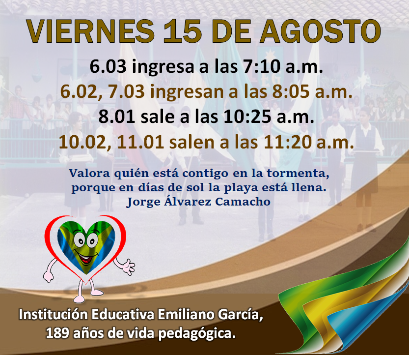 Novedades en el horario