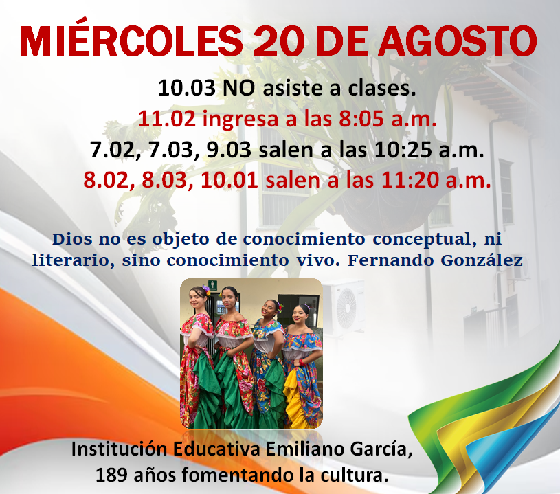 Novedades en el horario