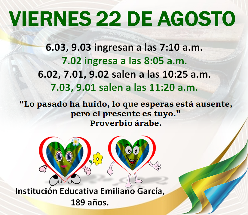 Actualización novedades en el horario