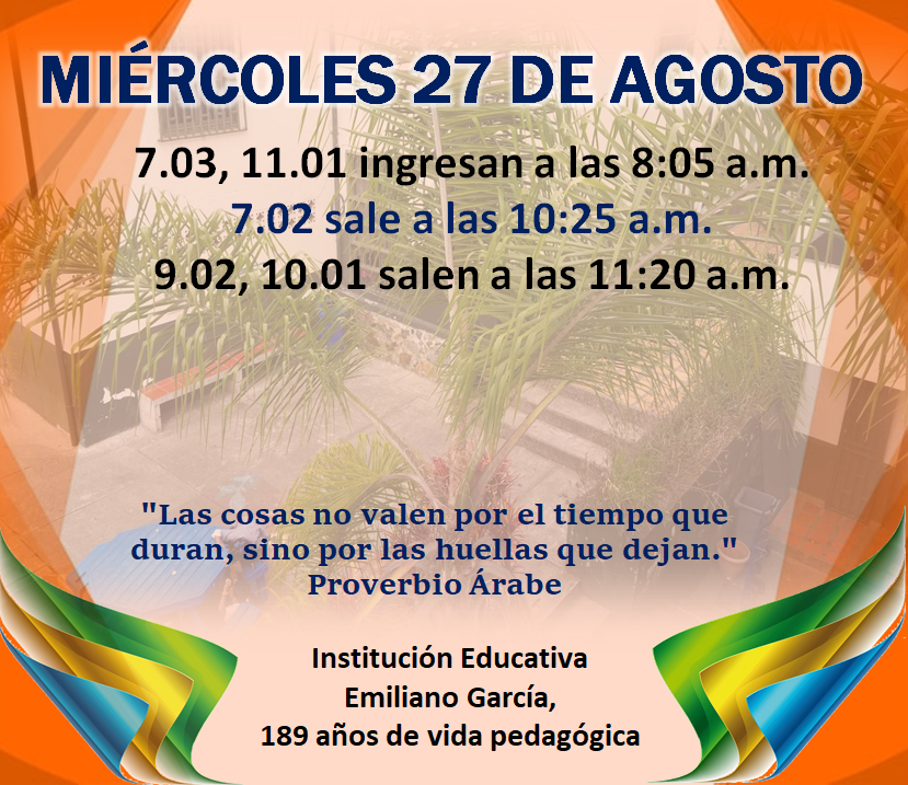 Novedades en el horario
