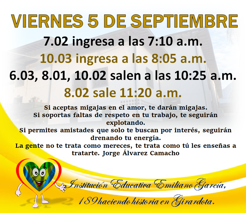 Actualización novedades en el horario.