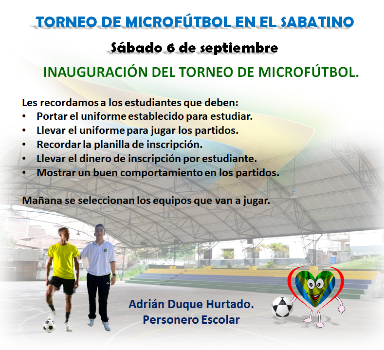 Torneo de microfútbol, sábado 6 de septiembre