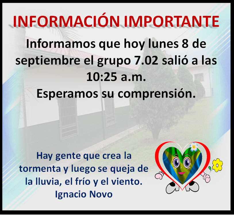 Lunes 8 de septiembre