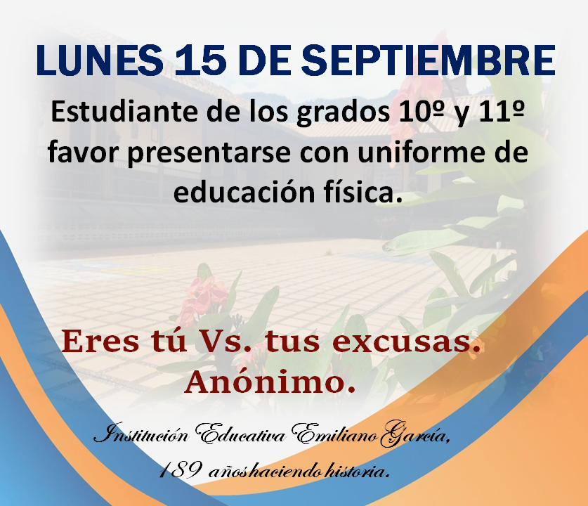 Lunes 15 de septiembre