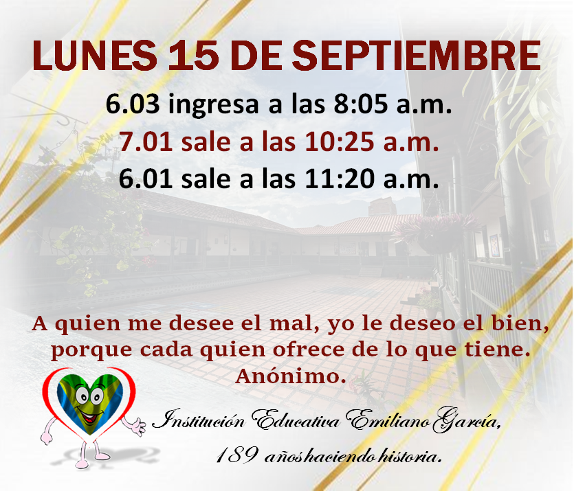 Novedades en el horario
