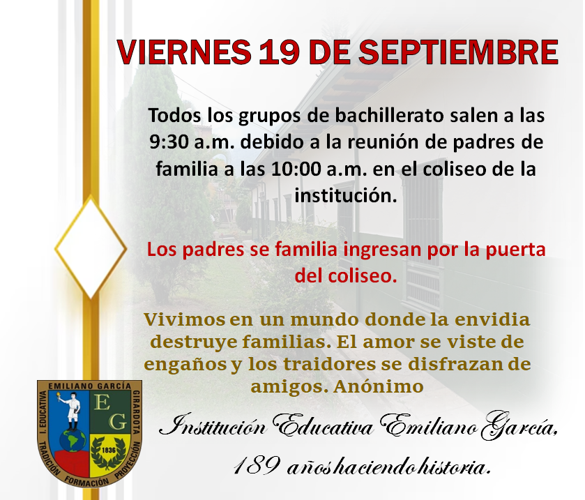 Novedades en el horario