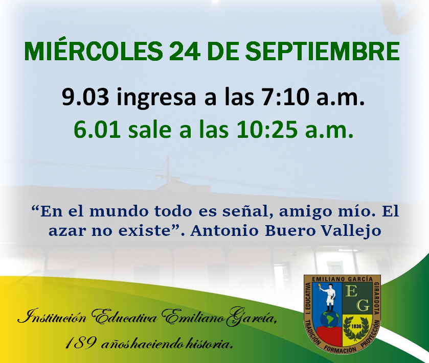 Novedades en el horario