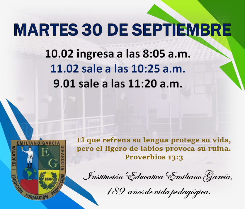 Novedades en el horario