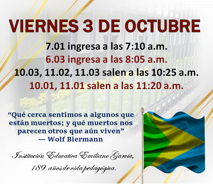 Novedades en el horario