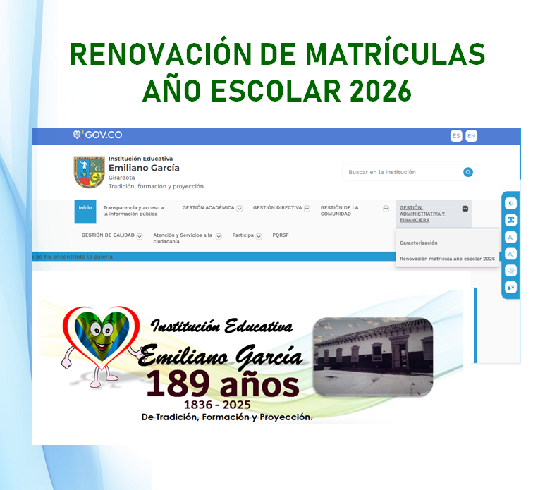 Renovación de matrícula año escolar 2026