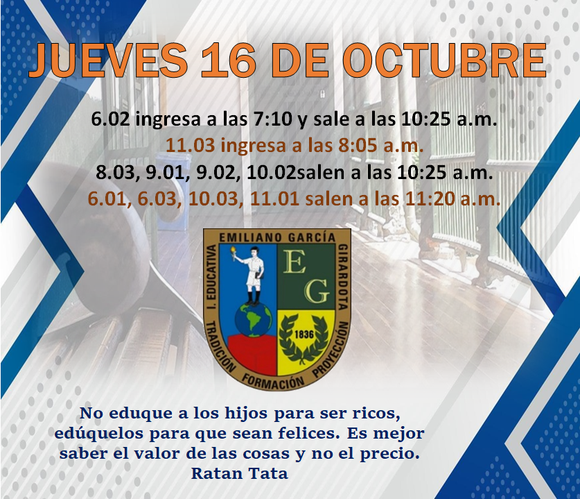 Novedades en el horario