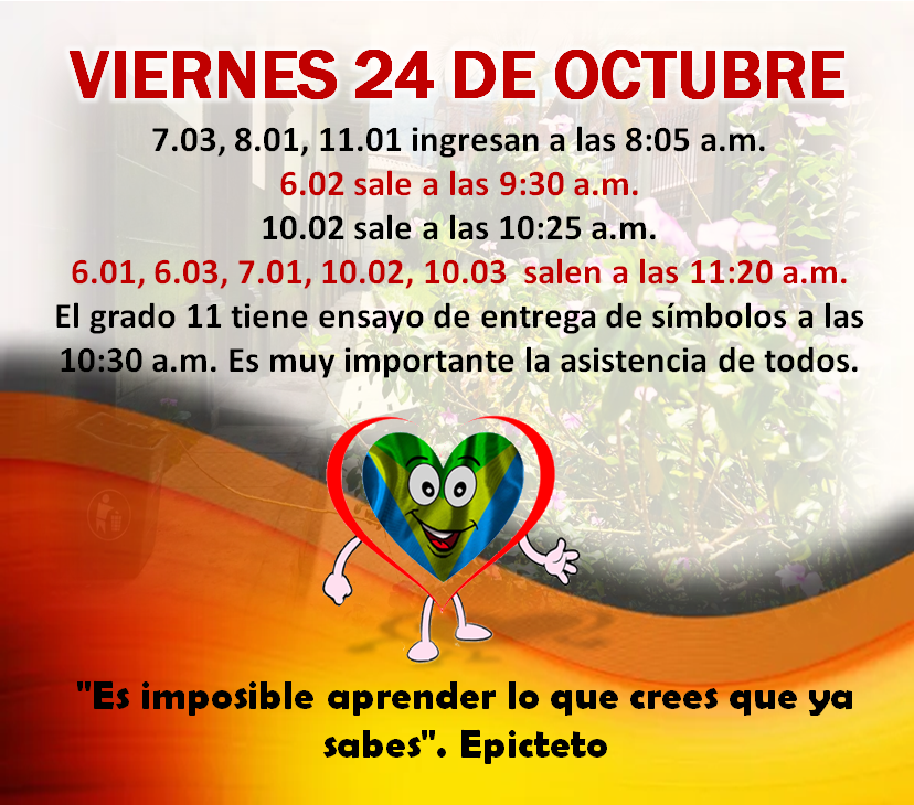 Novedades en el horario