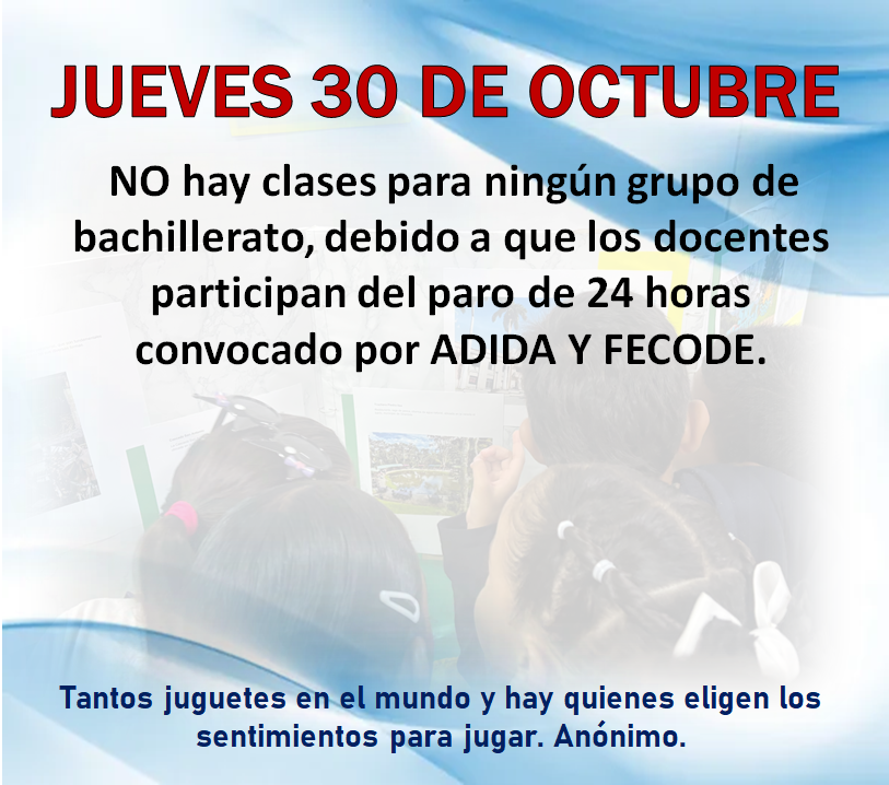 Novedades en el horario