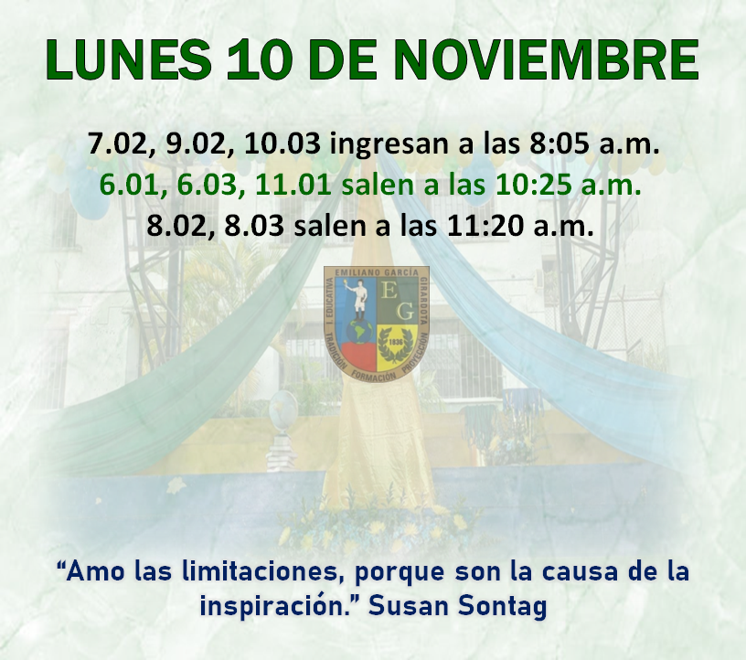 Novedades en el horario