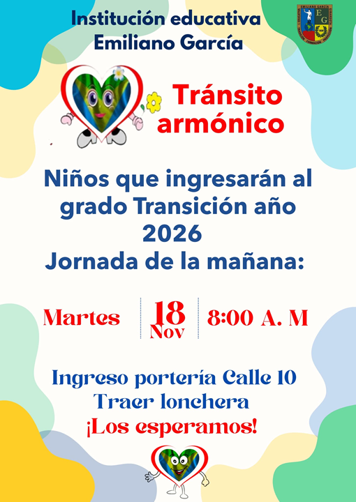 Transición 1 o jornada de la mañana año 2026.