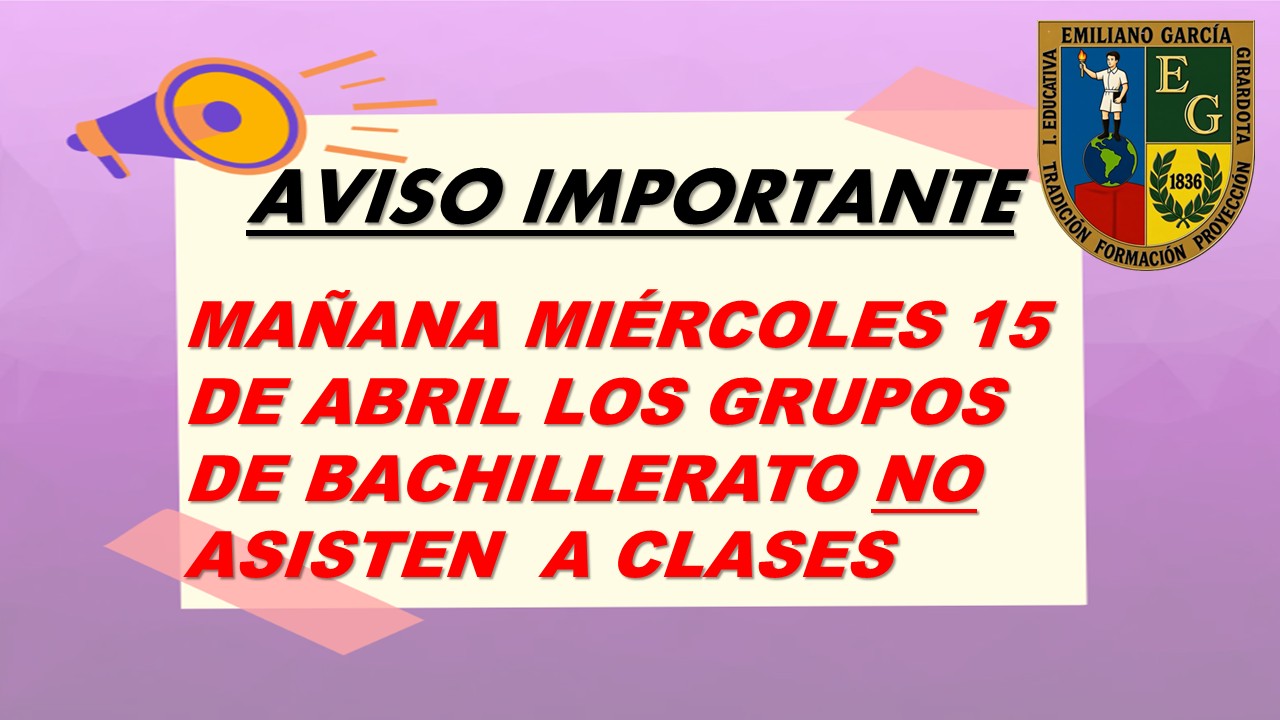 MIÉRCOLES 15 DE ABRIL