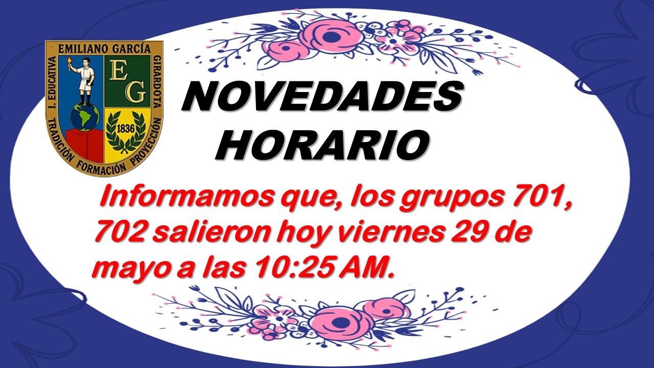 HORARIO HOY 29 DE MAYO DE 2026