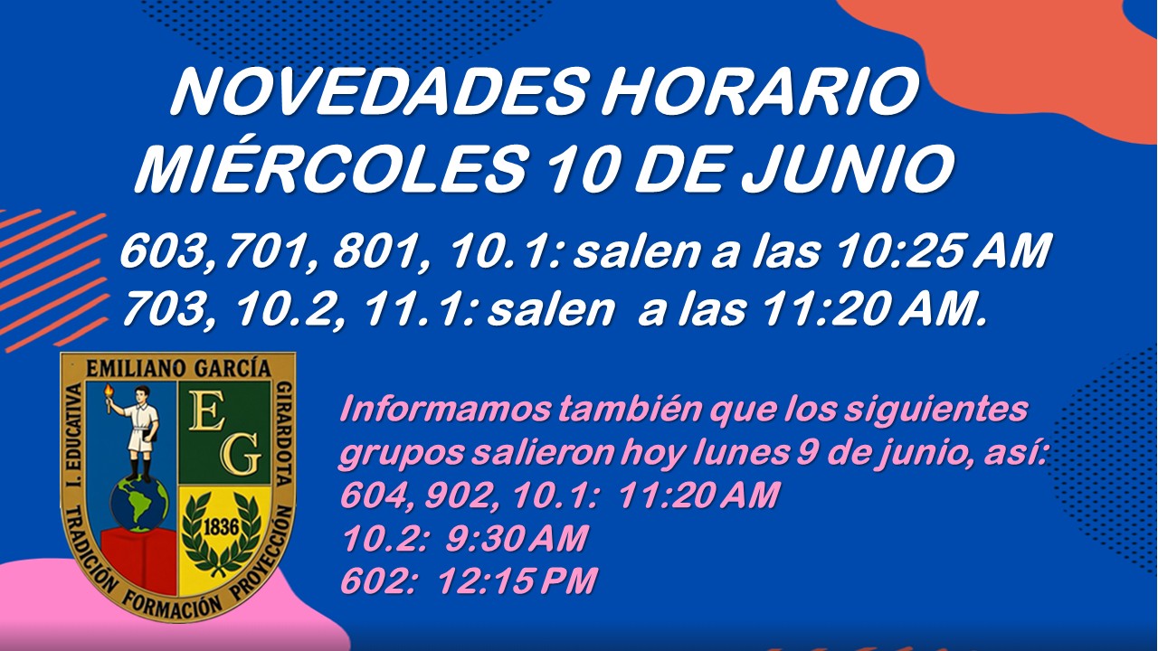 MIÉRCOLES 10 DE JUNIO