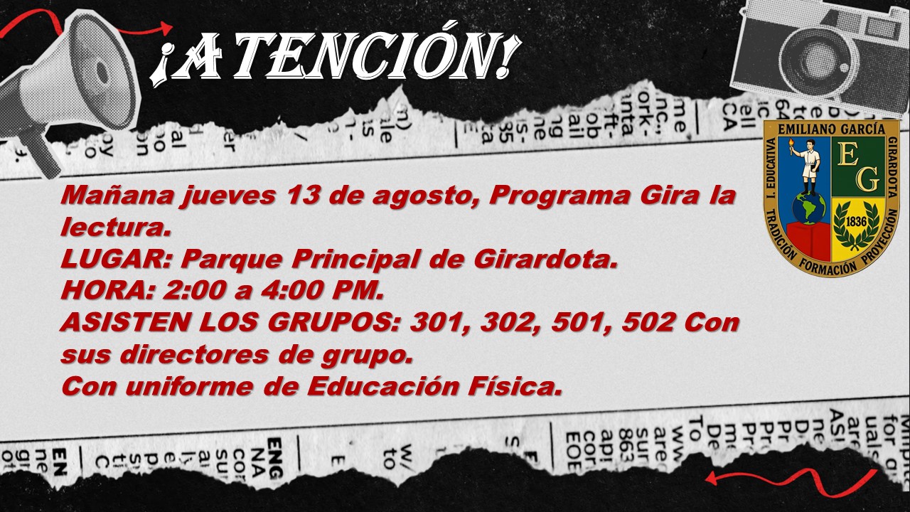 Mañana jueves 13 de agosto, Programa Gira la lectura.
