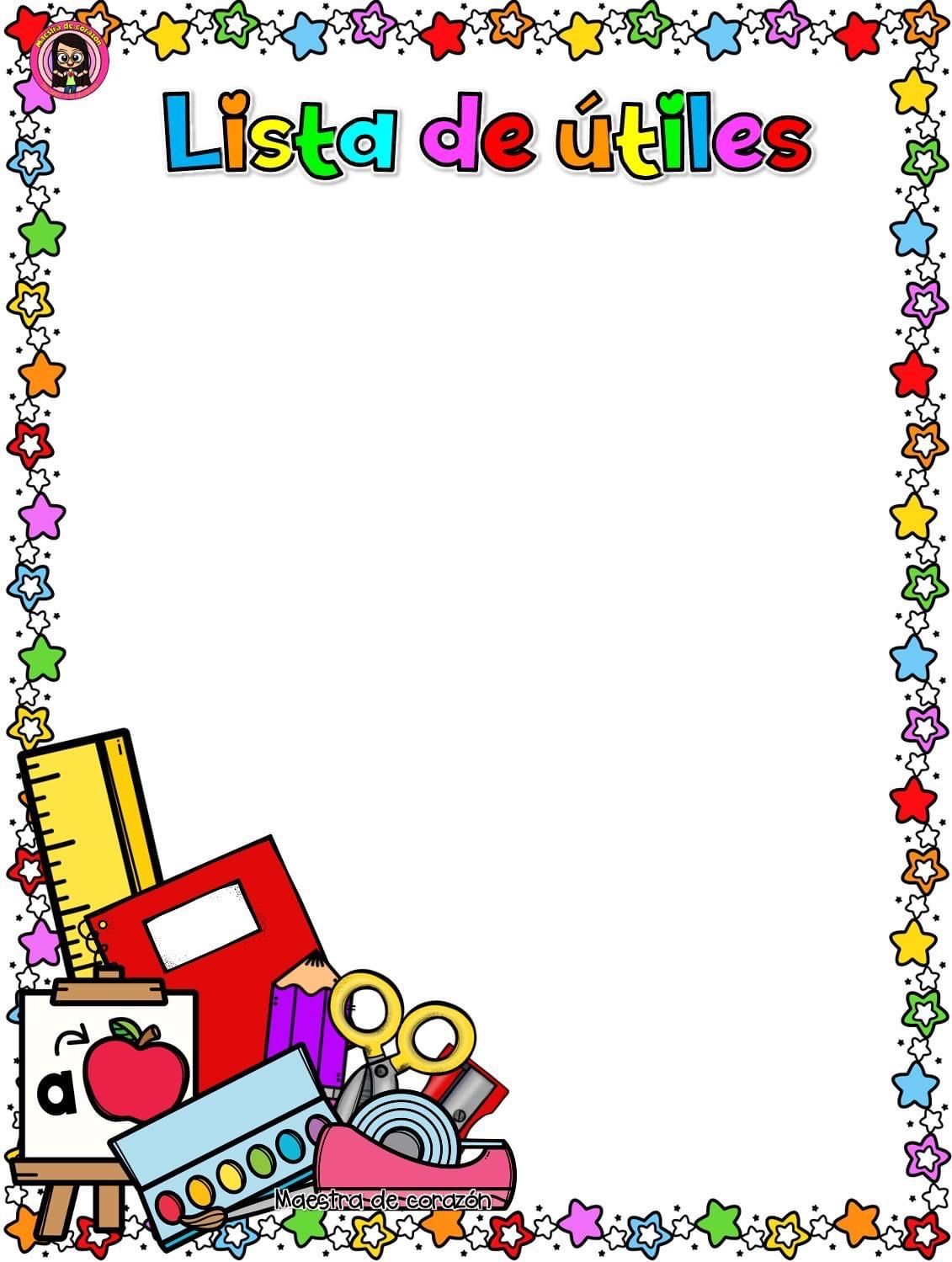 Descarga la lista de útiles 2026