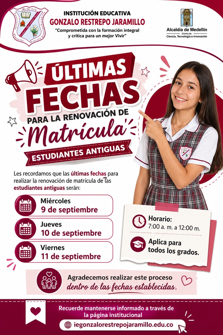 ALERTA  ULTIMAS FECHAS DE MATRICULA
