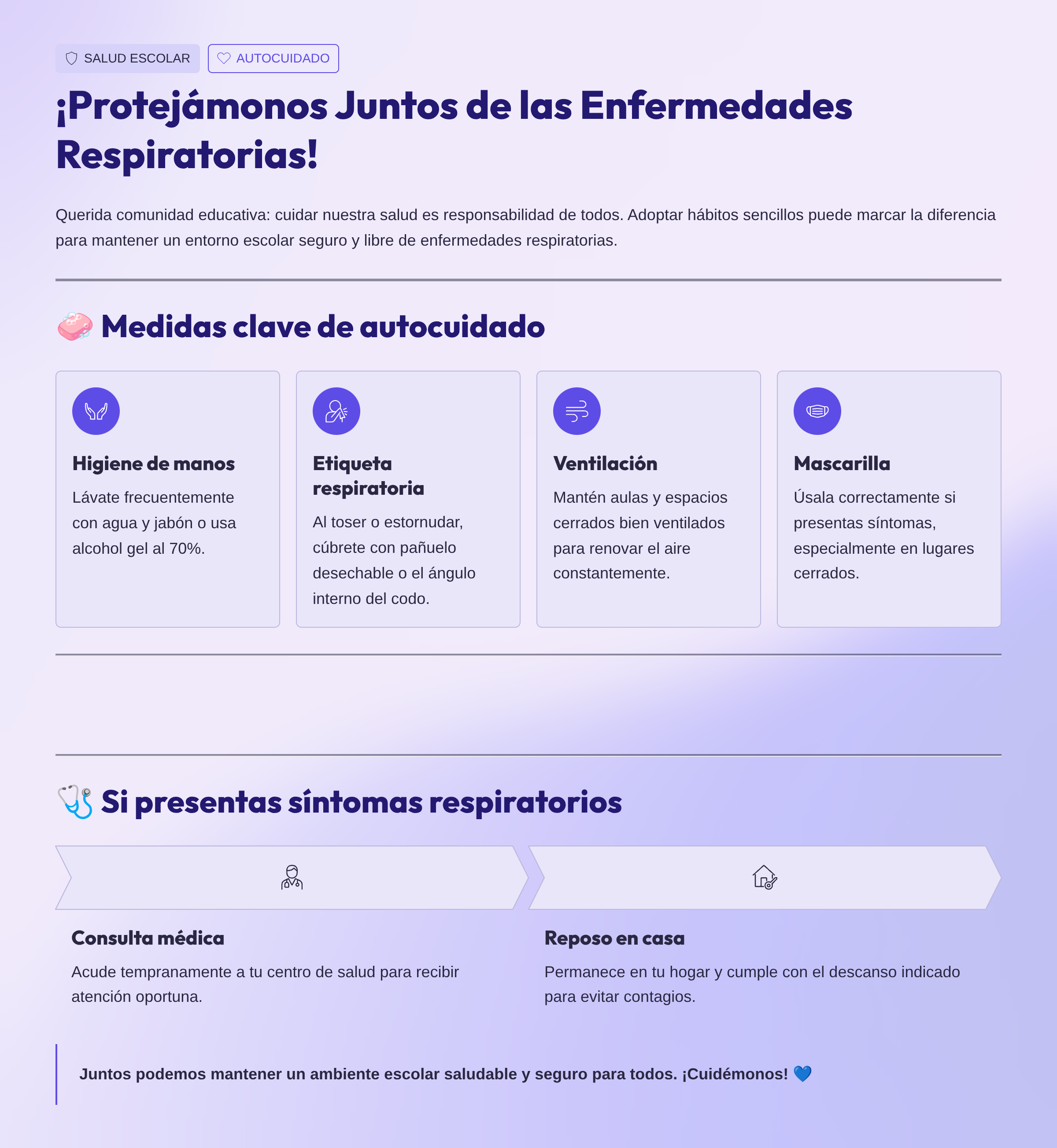 Campaña de prevención de enfermedades respiratorias